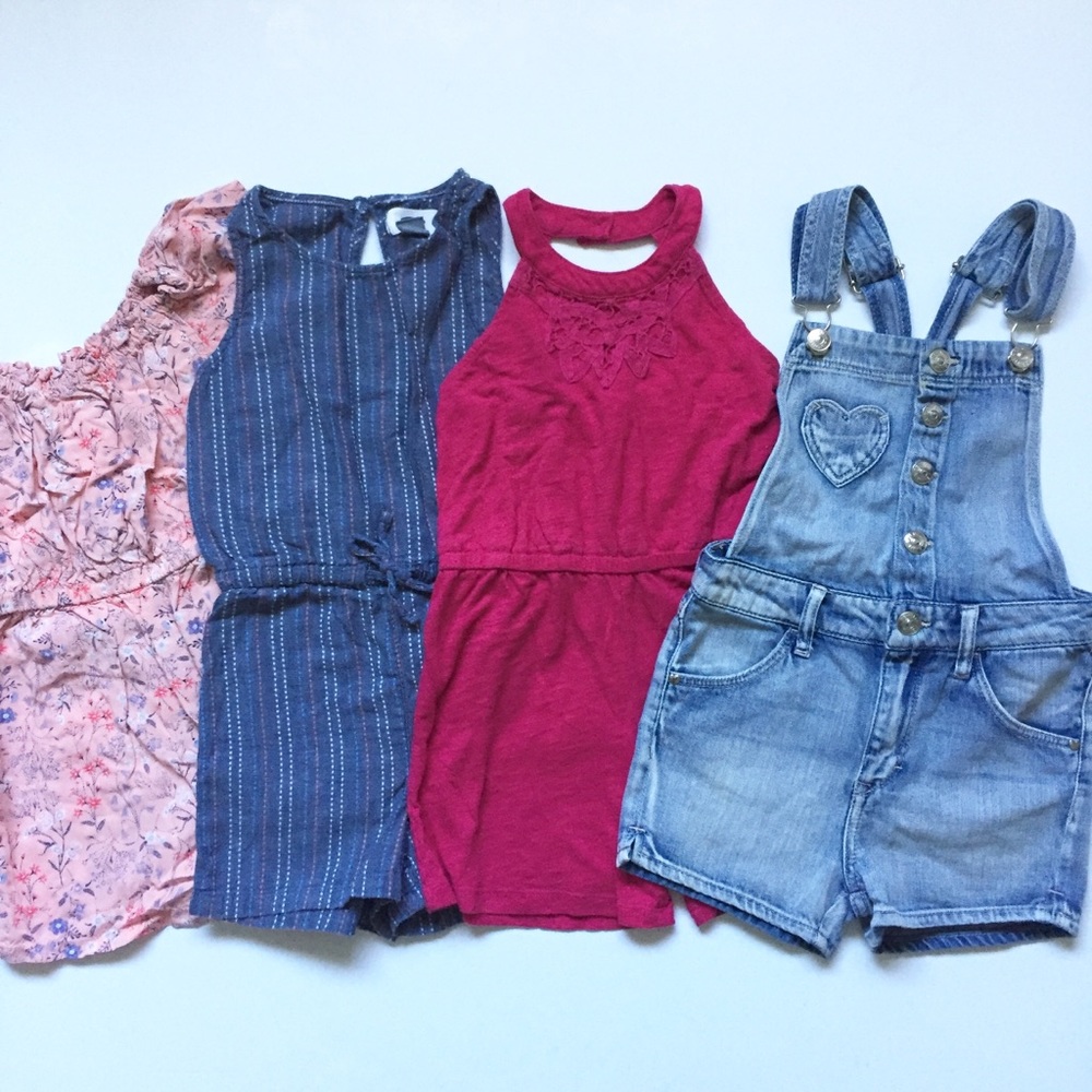 Girls 5t Boho Short Romper Lot